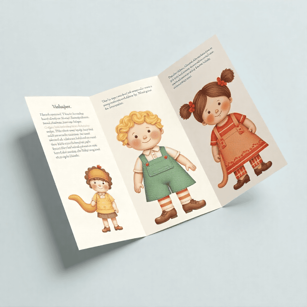 Trifold brochure layout in yellow and black